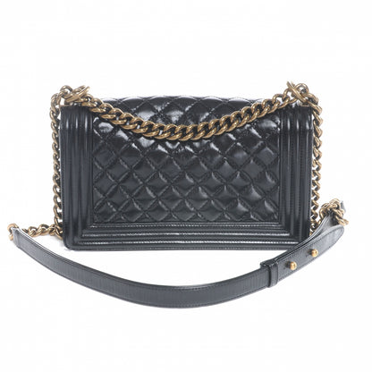Chanel Glazed Calfskin Medium Boy Flap Black 3 of 6