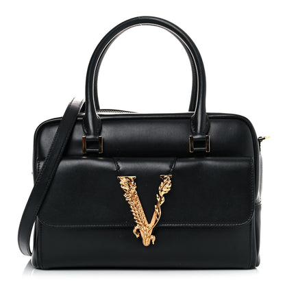 Versace Saffiano Virtus Small Bowling Bag Black 1 of 18