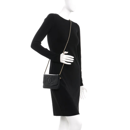 Chanel Caviar Timeless CC Wallet On Chain WOC Black 2 of 9