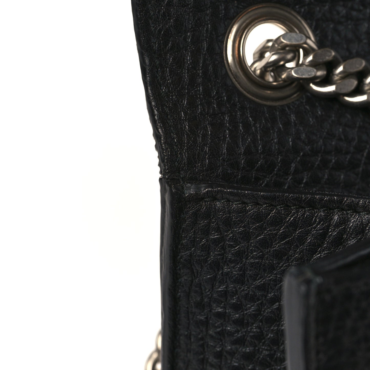 Calfskin Studded Medium Miss Bamboo Shoulder Bag Black