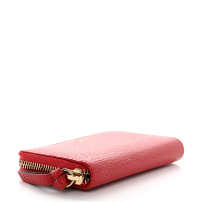 Gucci Dollar Calfskin Swing Zip Around Coin Purse Wallet Red 4 of 11
