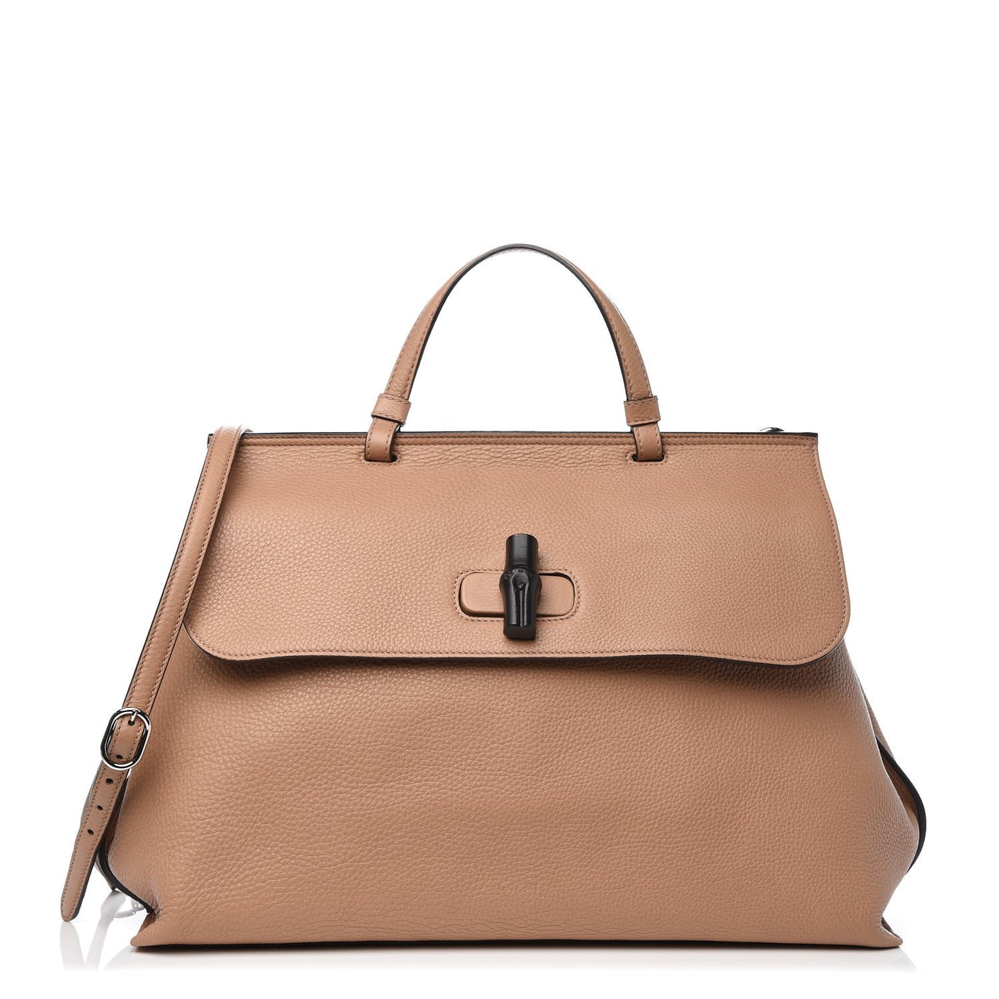Cellarius Calfskin Large Bamboo Daily Top Handle Bag Camelia