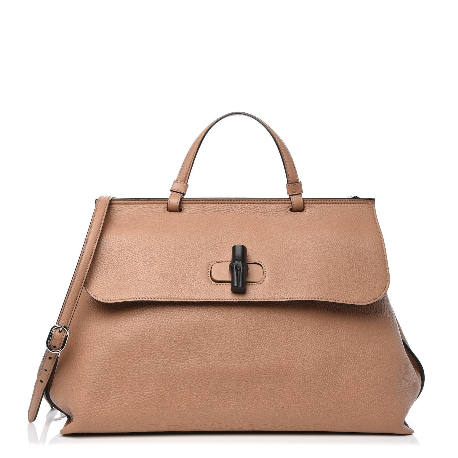 Gucci Cellarius Calfskin Large Bamboo Daily Top Handle Bag Camelia 1 of 10