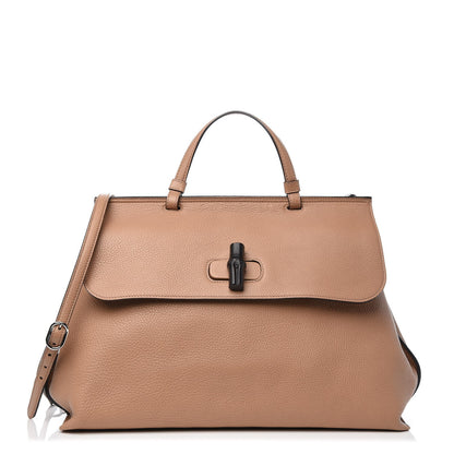 Gucci Cellarius Calfskin Large Bamboo Daily Top Handle Bag Camelia 1 of 10