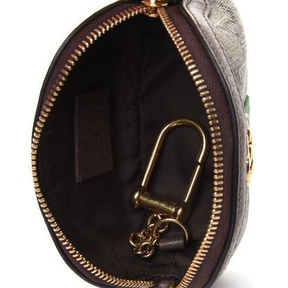 Gucci GG Supreme Monogram Web Ophidia Dome Key Pouch Beige New Acero 4 of 4