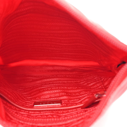 Prada Tessuto Nylon Saffiano Flat Messenger Bag Rosso 5 of 9