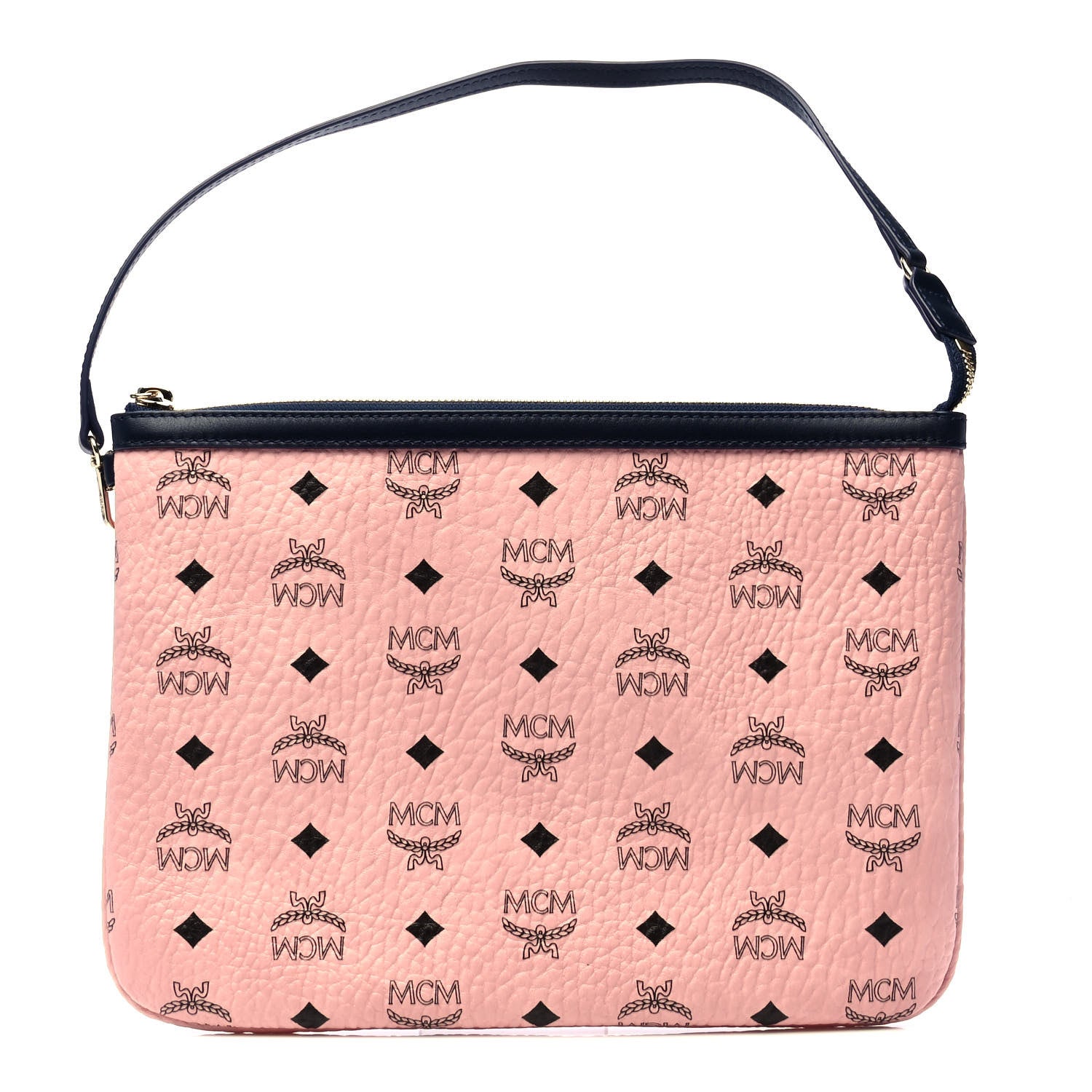 MCM Visetos Liz Shopper Tote Pouch Soft Pink 1 of 4