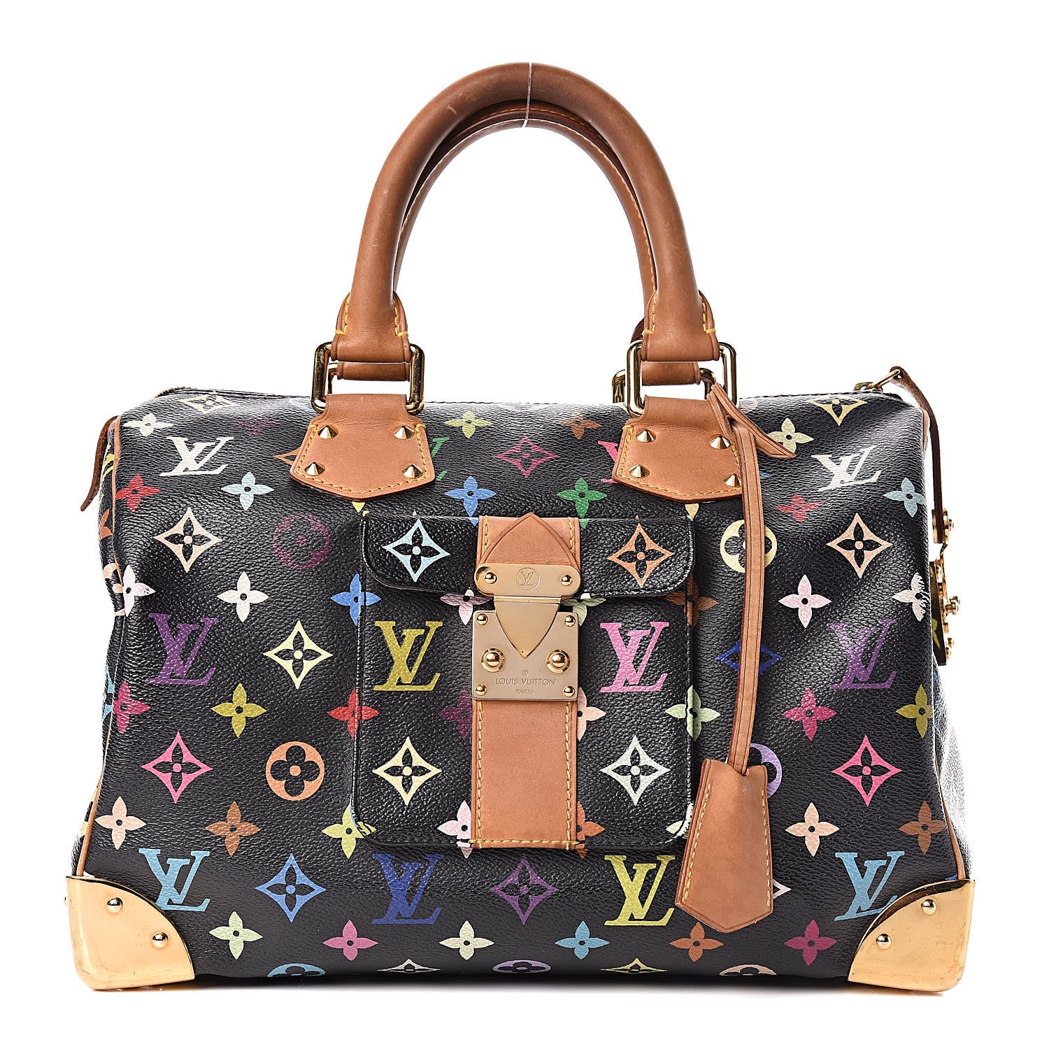 Louis Vuitton Monogram Multicolor Speedy 30 Black 1 of 15