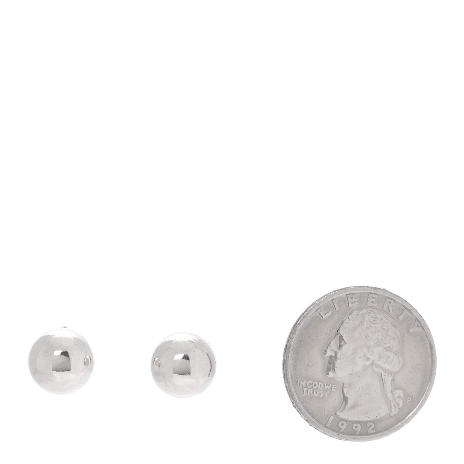 Tiffany Sterling Silver 10mm HardWear Ball Earrings 2 of 5