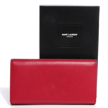 Saint Laurent Leather Classic Large Marquage Flap Wallet Red 5 of 8