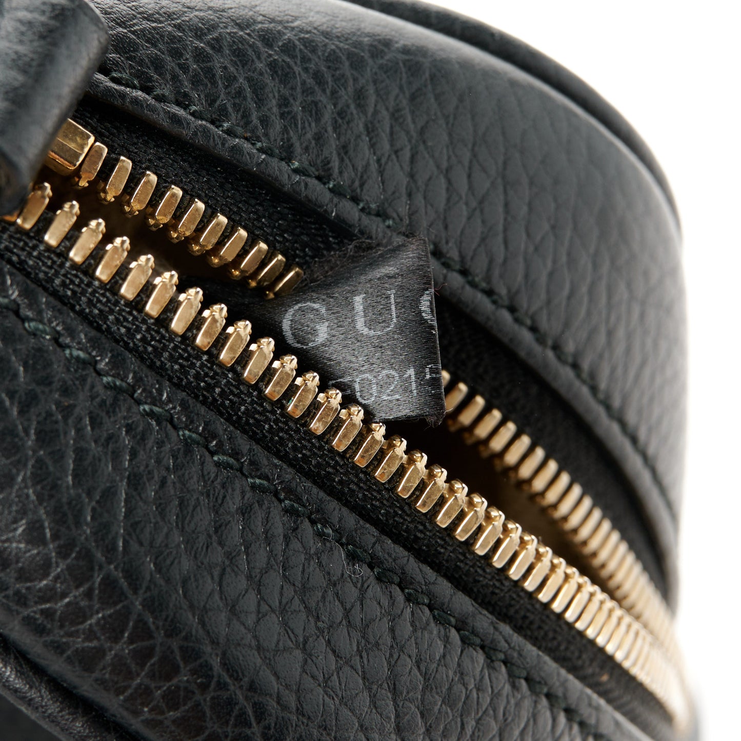 Pebbled Calfskin Small Soho Disco Bag Black