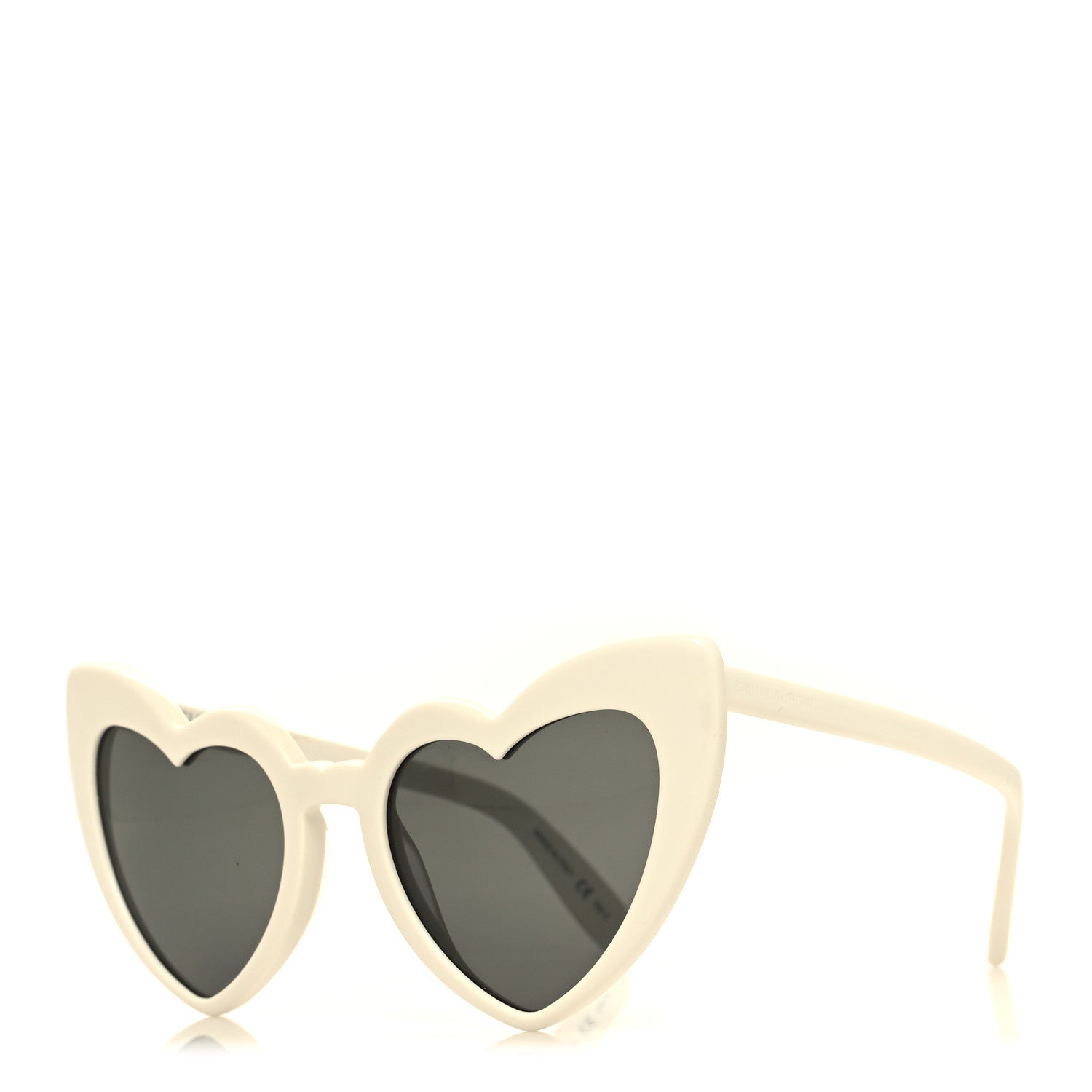 Saint Laurent Acetate Heart Frame Loulou SL181 Sunglasses White 1 of 7