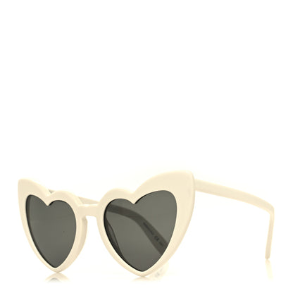 Saint Laurent Acetate Heart Frame Loulou SL181 Sunglasses White 1 of 7