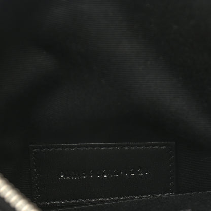 Saint Laurent Grain De Poudre Chevron Monogram Bill Pouch Black 6 of 8