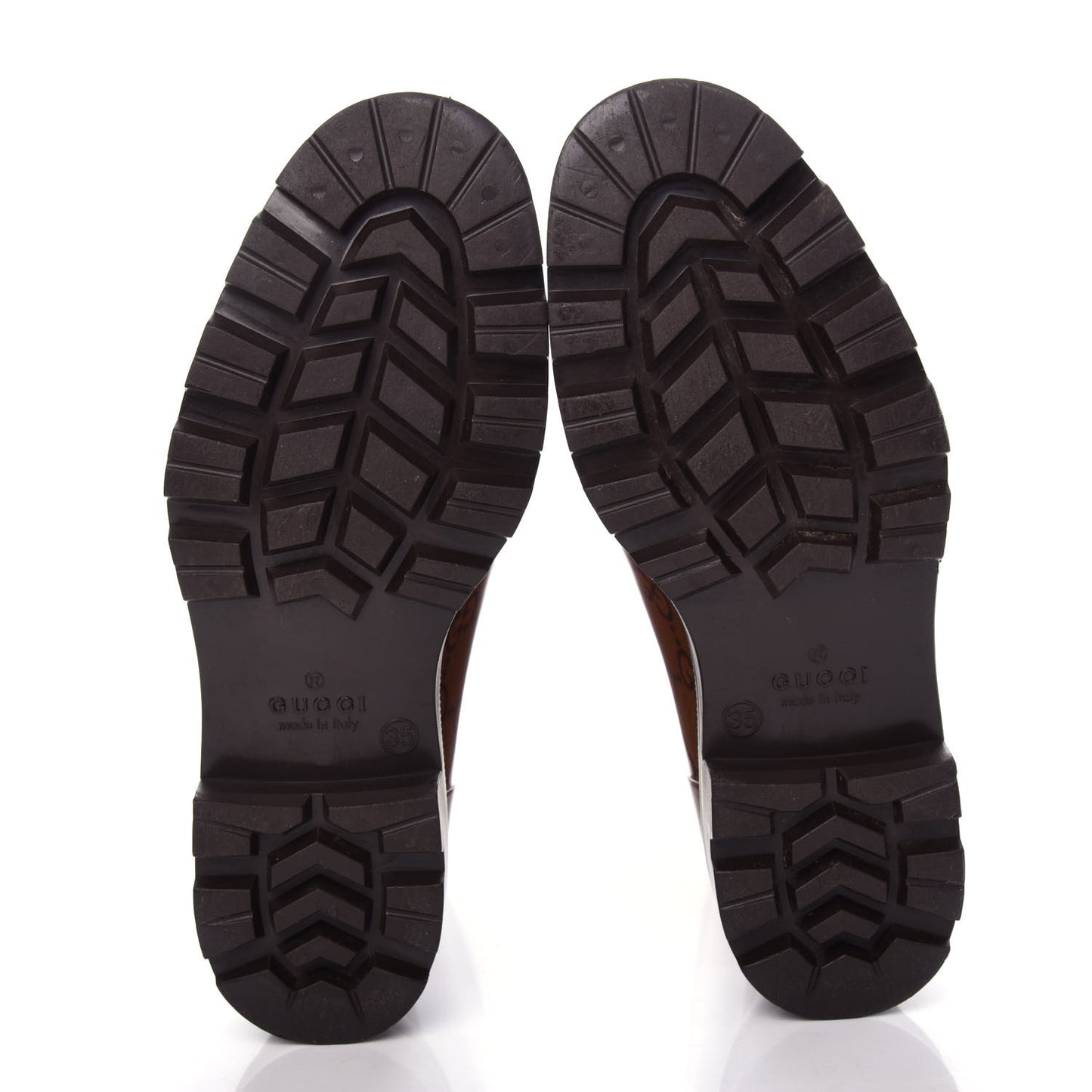Rubber Monogram Edinburg Rain Boots 35 Transparent Cocoa