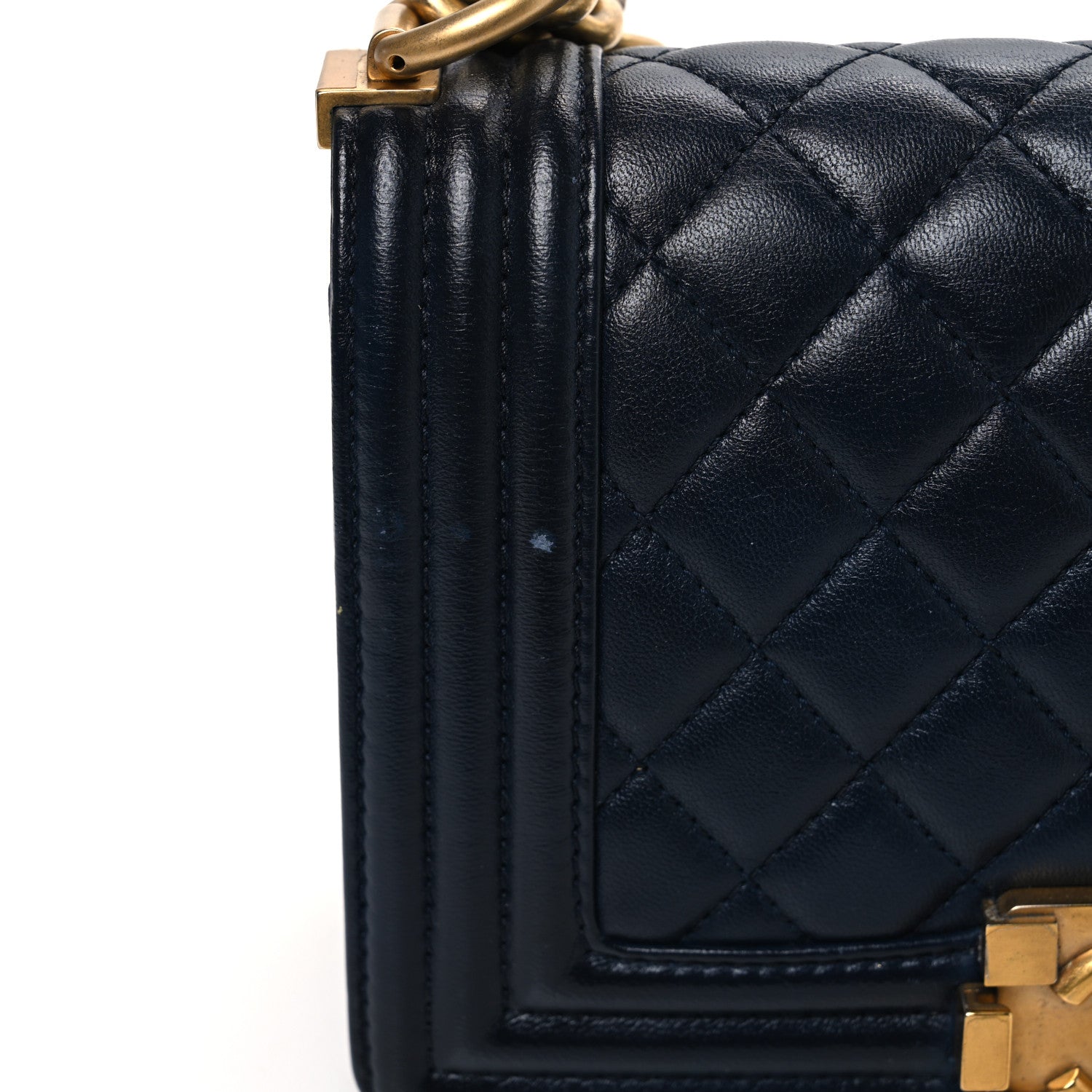 Chanel Calfskin Quilted Small Boy Flap Navy 11 of 11