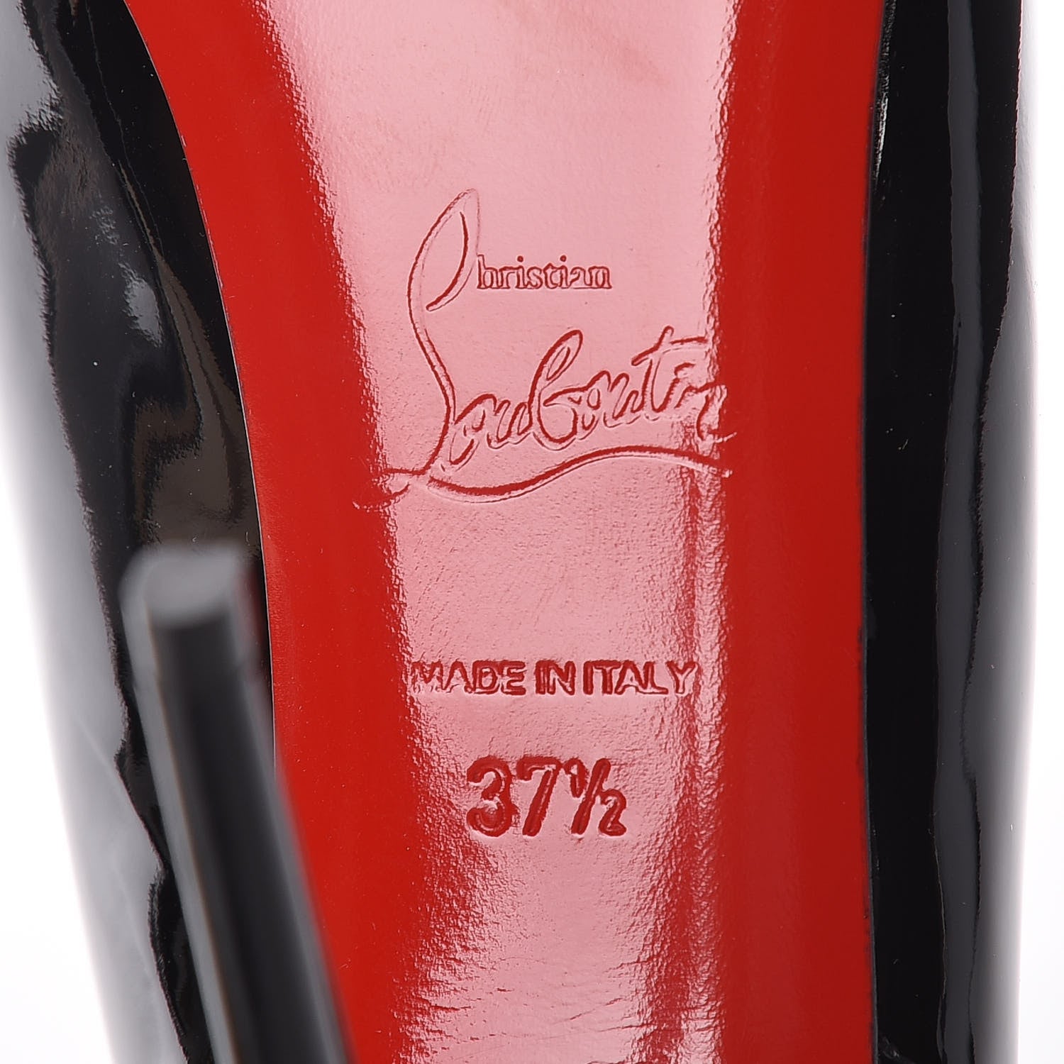 Christian Louboutin Patent Private Number 120 Pumps 37.5 Black 7 of 8