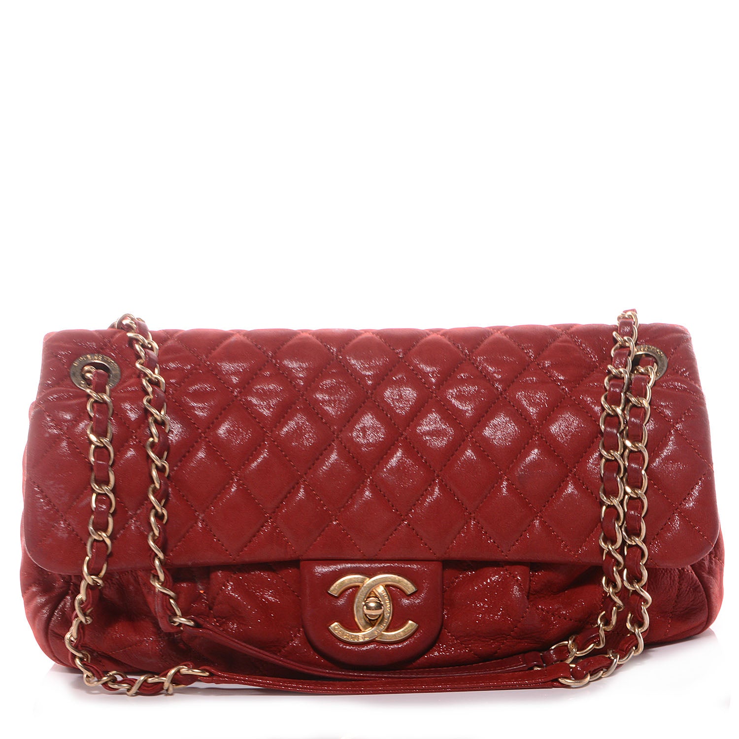 Chanel Iridescent Calfskin Chic Quilt Flap Red 1 of 8