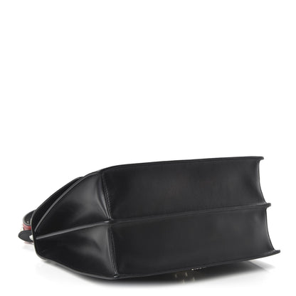 Prada Saffiano City Calfskin Studded Elektra Shoulder Bag Black Fuoco 4 of 9