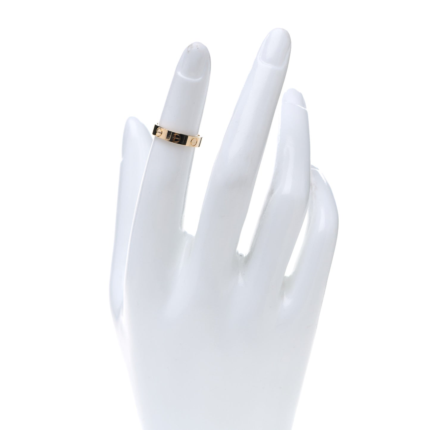 18K Yellow Gold 3.5mm LOVE Wedding Band Ring 46 3.75