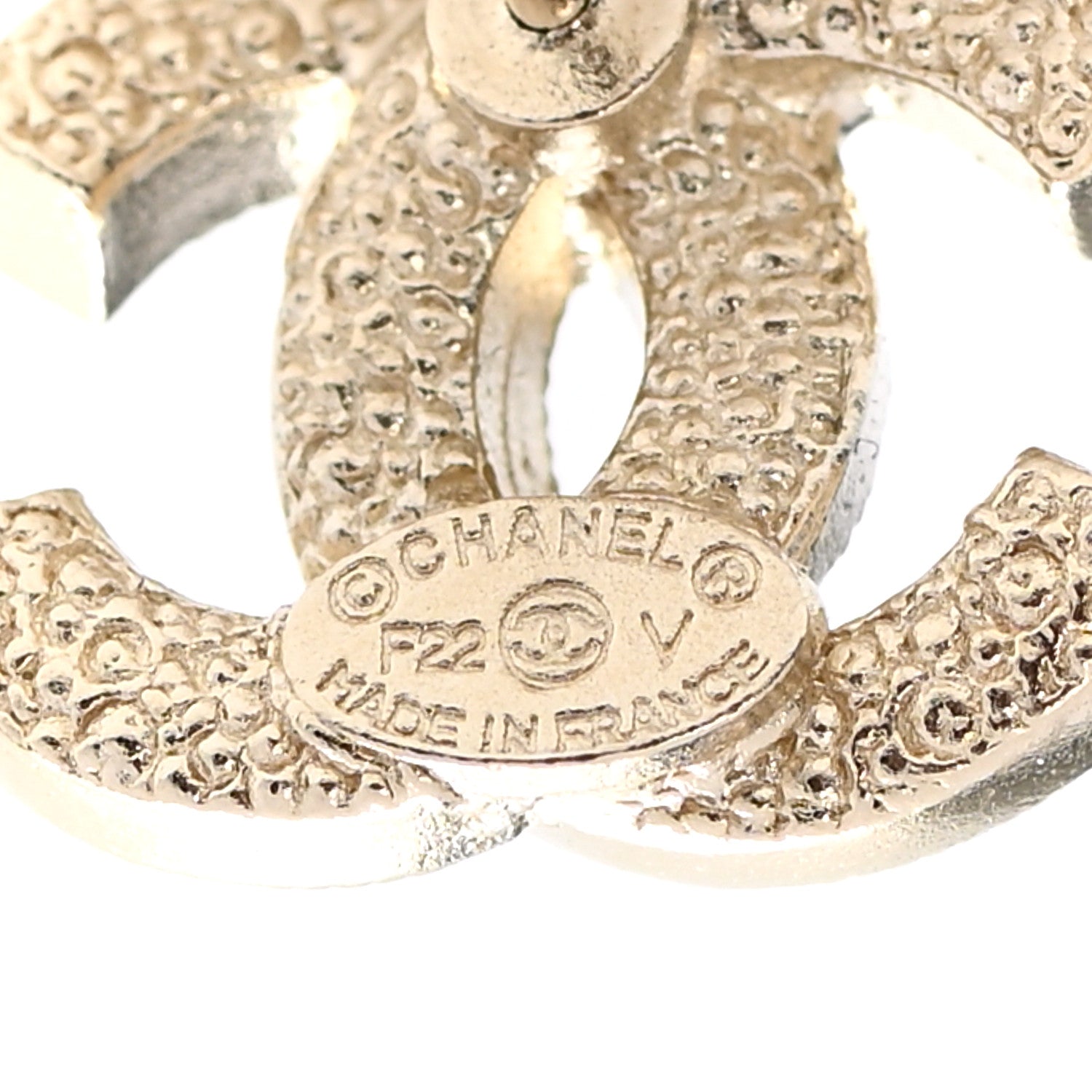 Chanel Crystal CC Earrings Gold 4 of 5