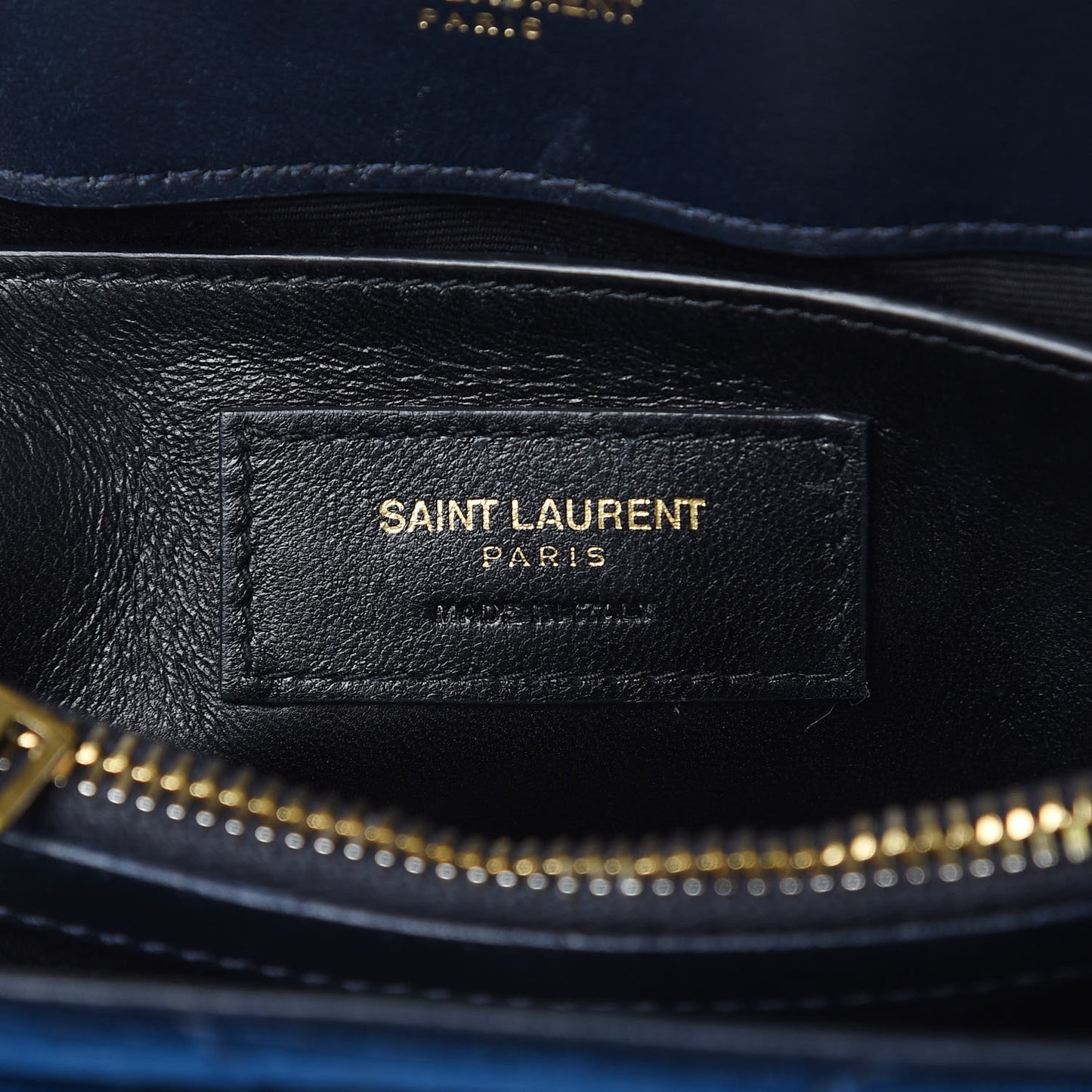 Velvet Y Quilted Monogram Small Loulou Chain Satchel Medium Blue