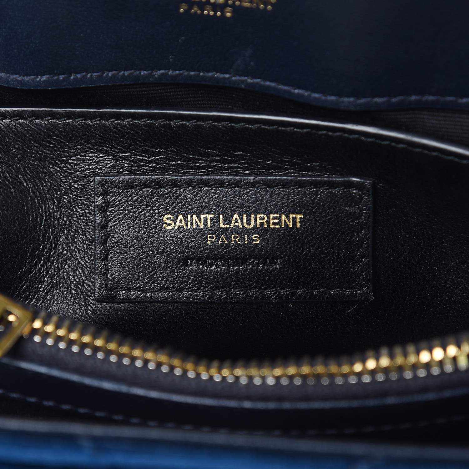 Saint Laurent Velvet Y Quilted Monogram Small Loulou Chain Satchel Medium Blue 7 of 17