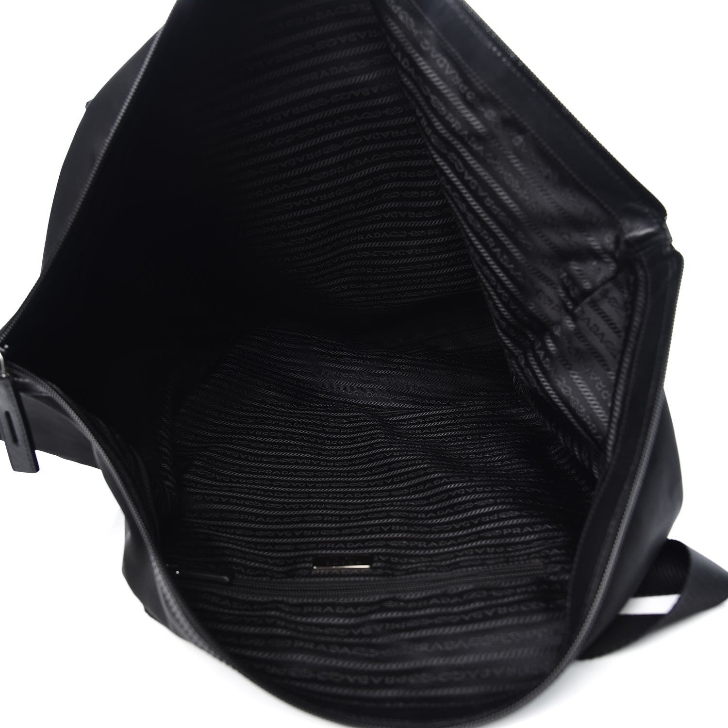 Prada Tessuto Nylon Weekender Black 6 of 9