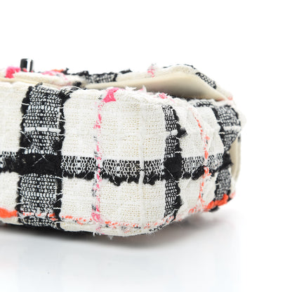 Chanel Tweed Quilted Mini Rectangular Flap Black White Pink 10 of 14
