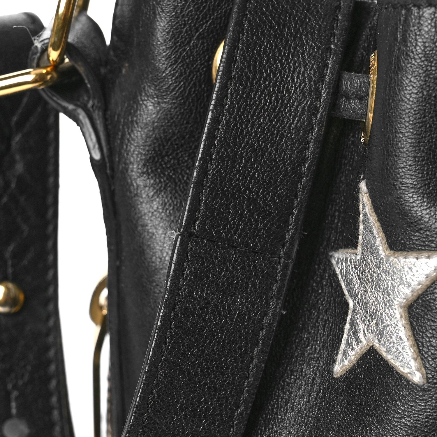 Saint Laurent Calfskin Star Small Emmanuelle Bucket Bag Black 10 of 11