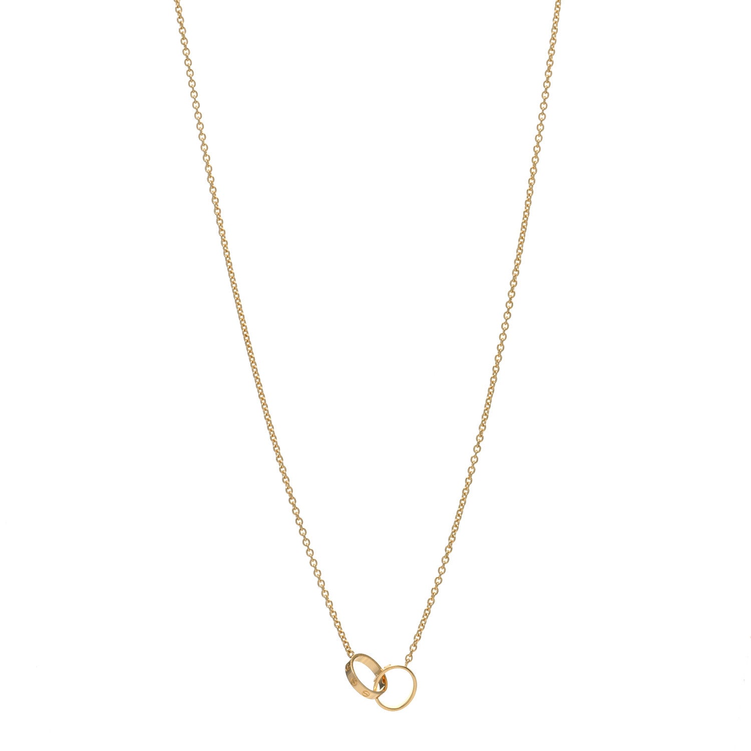 Cartier 18K Yellow Gold Interlocking LOVE Necklace 1 of 3