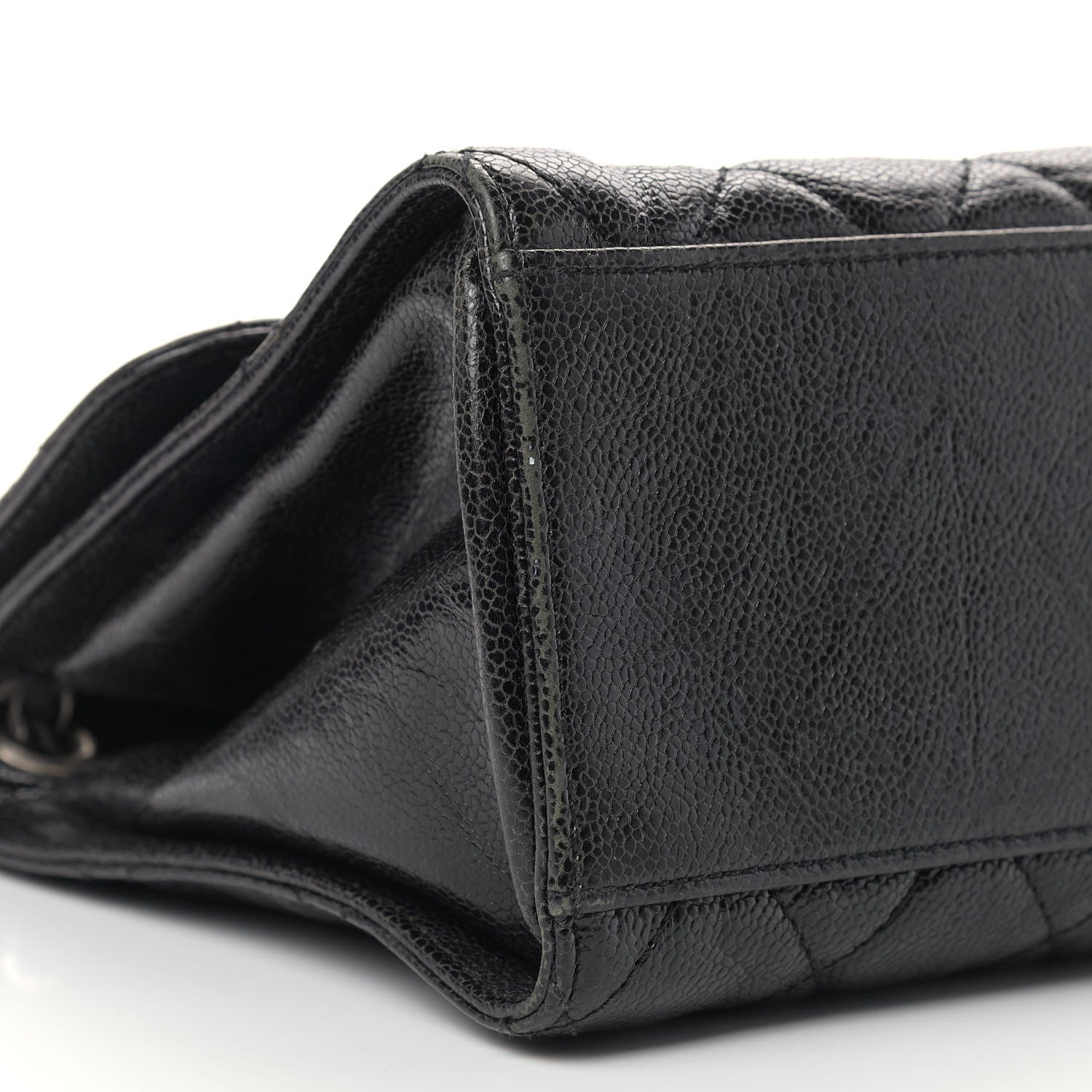 Chanel Crumpled Grained Calfskin Jumbo CC Crave Flap Black 8 of 10
