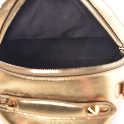 Fendi Vitello Catalan Mirror Flowerland Backpack Gold 5 of 7
