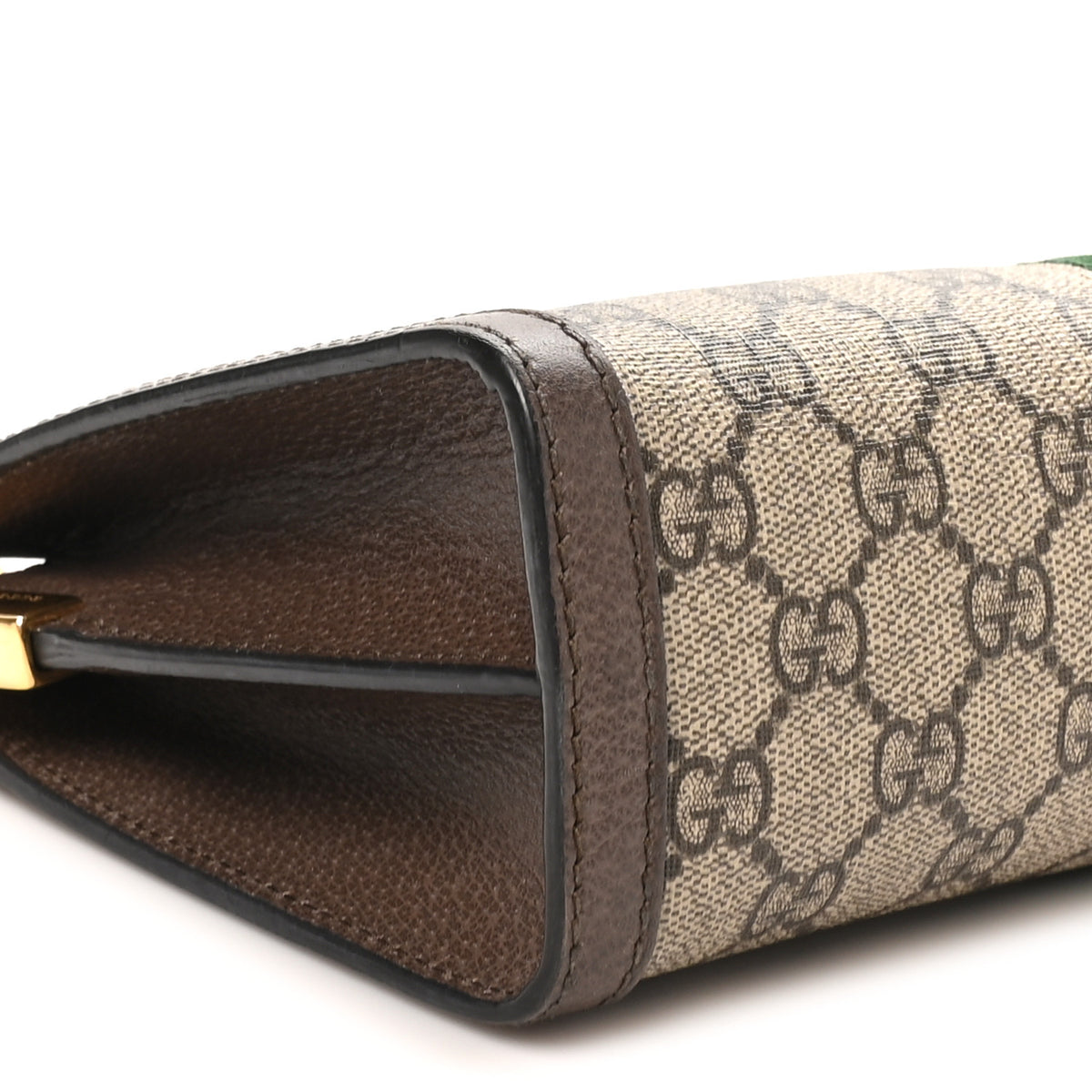 GG Supreme Monogram Web Small Ophidia Chain Shoulder Bag Brown