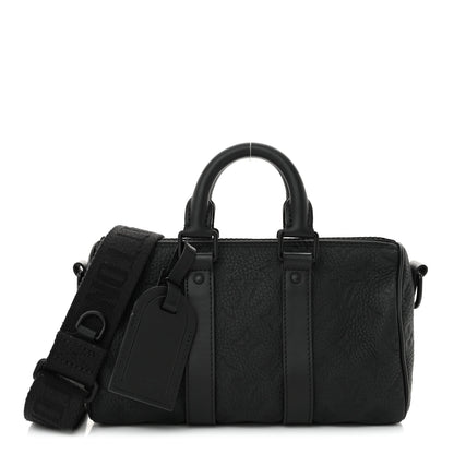Louis Vuitton Monogram Taurillon Keepall Bandouliere 25 Black 1 of 12