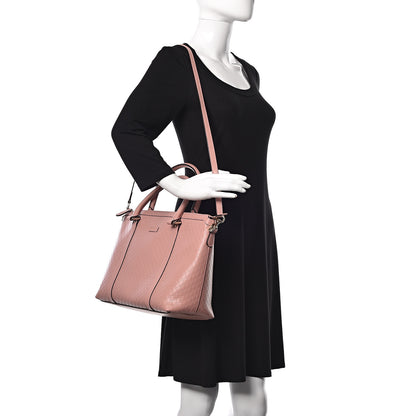Gucci Soft Microguccissima Medium Zippered Satchel Soft Pink 2 of 10