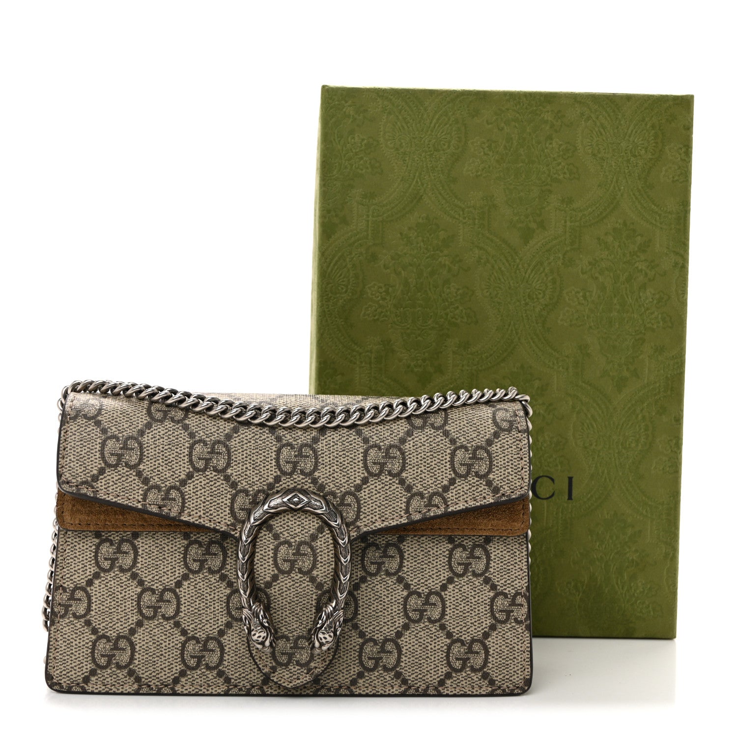 Gucci GG Supreme Monogram Super Mini Dionysus Shoulder Bag Taupe 12 of 12