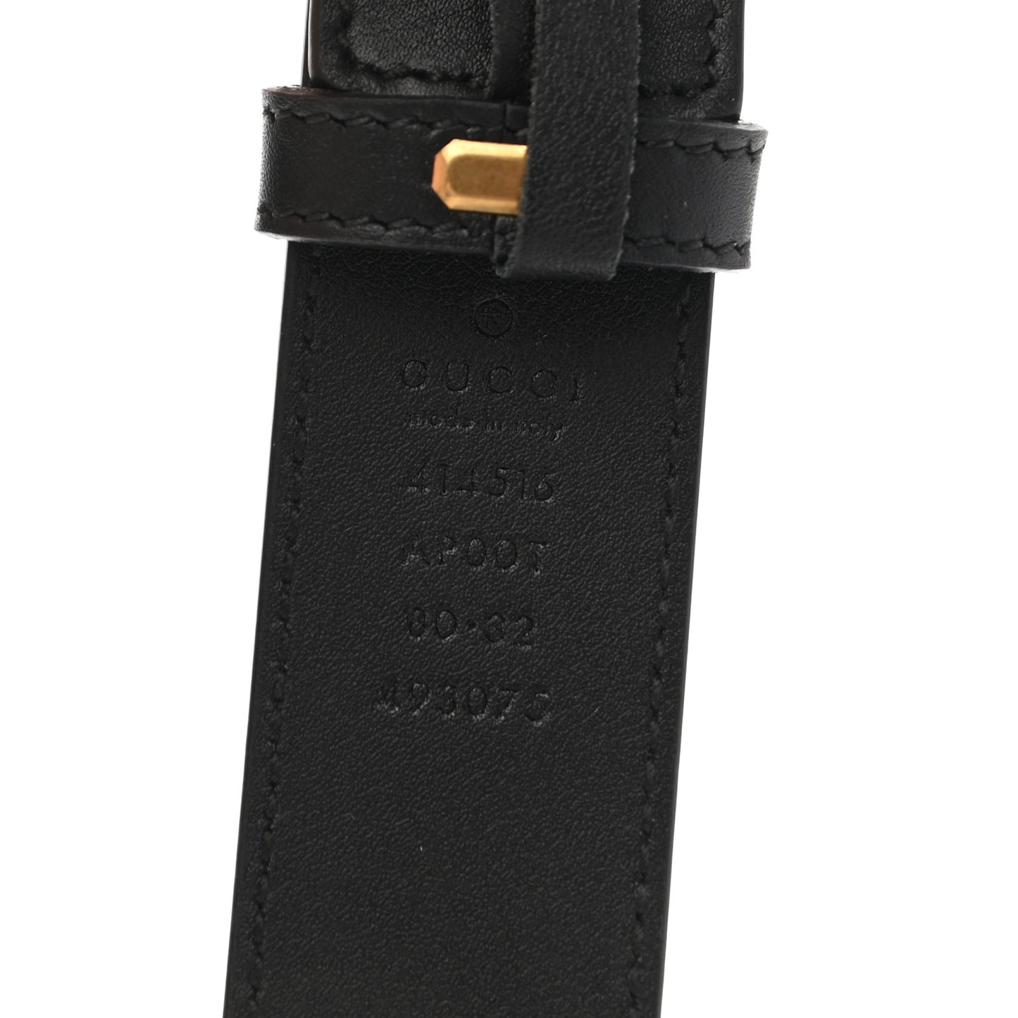 Calfskin Double G 30mm Belt 80 32 Black