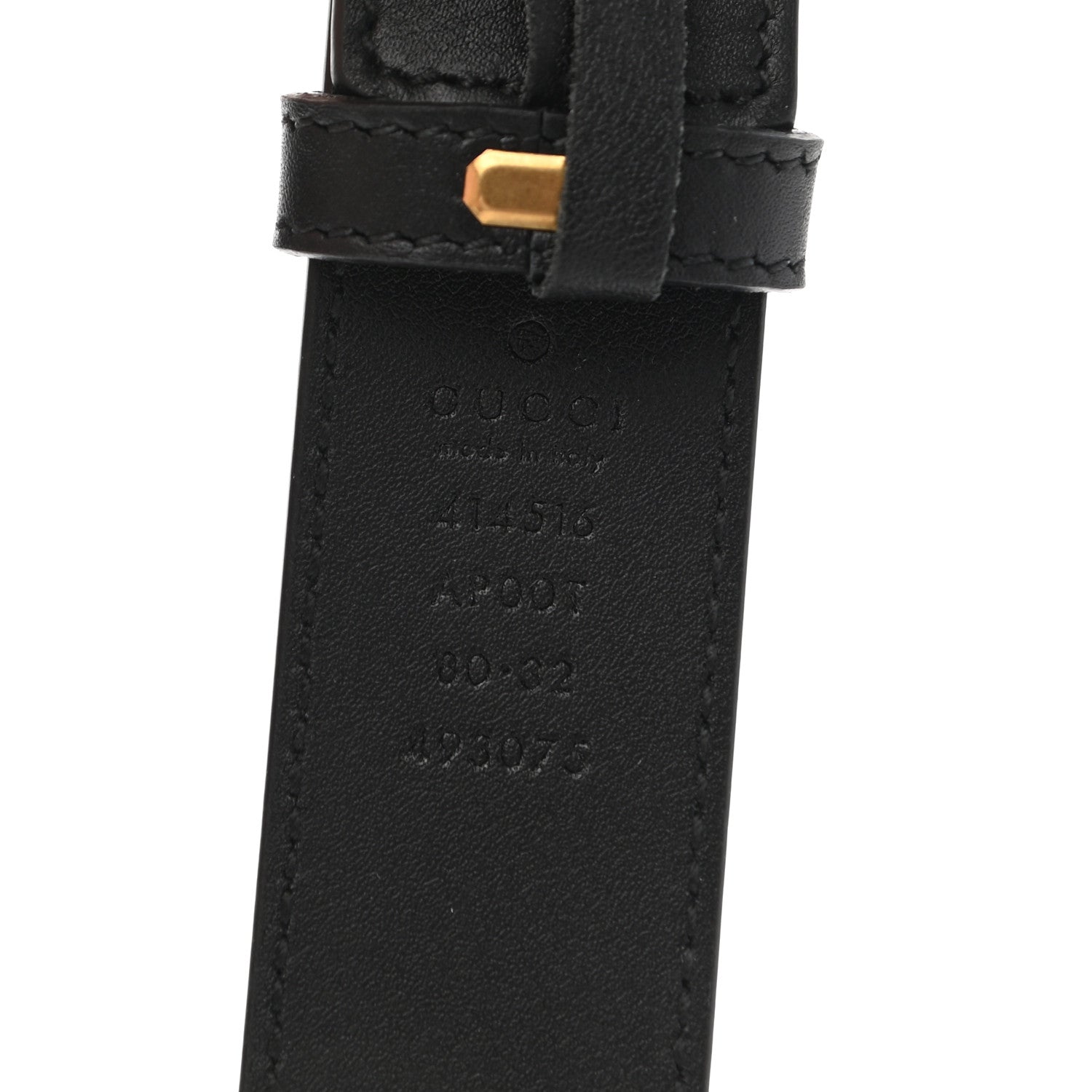 Gucci Calfskin Double G 30mm Belt 80 32 Black 5 of 5