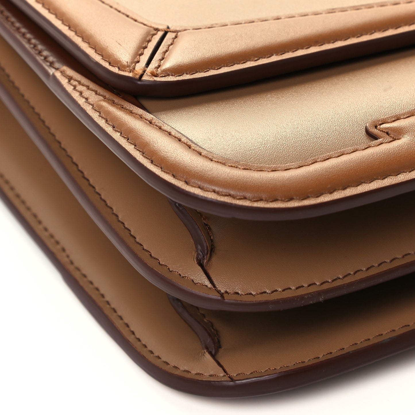 Smooth Calfskin Monogram Medium TB Bag Warm Camel