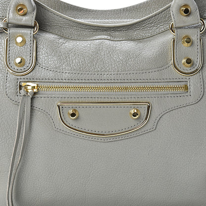 Balenciaga Chevre Gold Metallic Edge Hardware City Gris Taupe 7 of 10