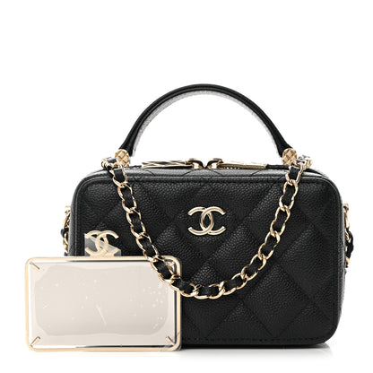 Chanel Caviar Quilted Small Top Handle Vanity Case Black 1 of 11
