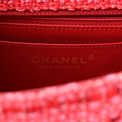 Chanel Tweed Quilted Mini 2.55 Reissue Flap Red Ecru Black 6 of 14