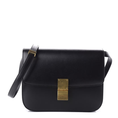 Celine Box Calfskin Medium Classic Box Flap Bag Black 1 of 8