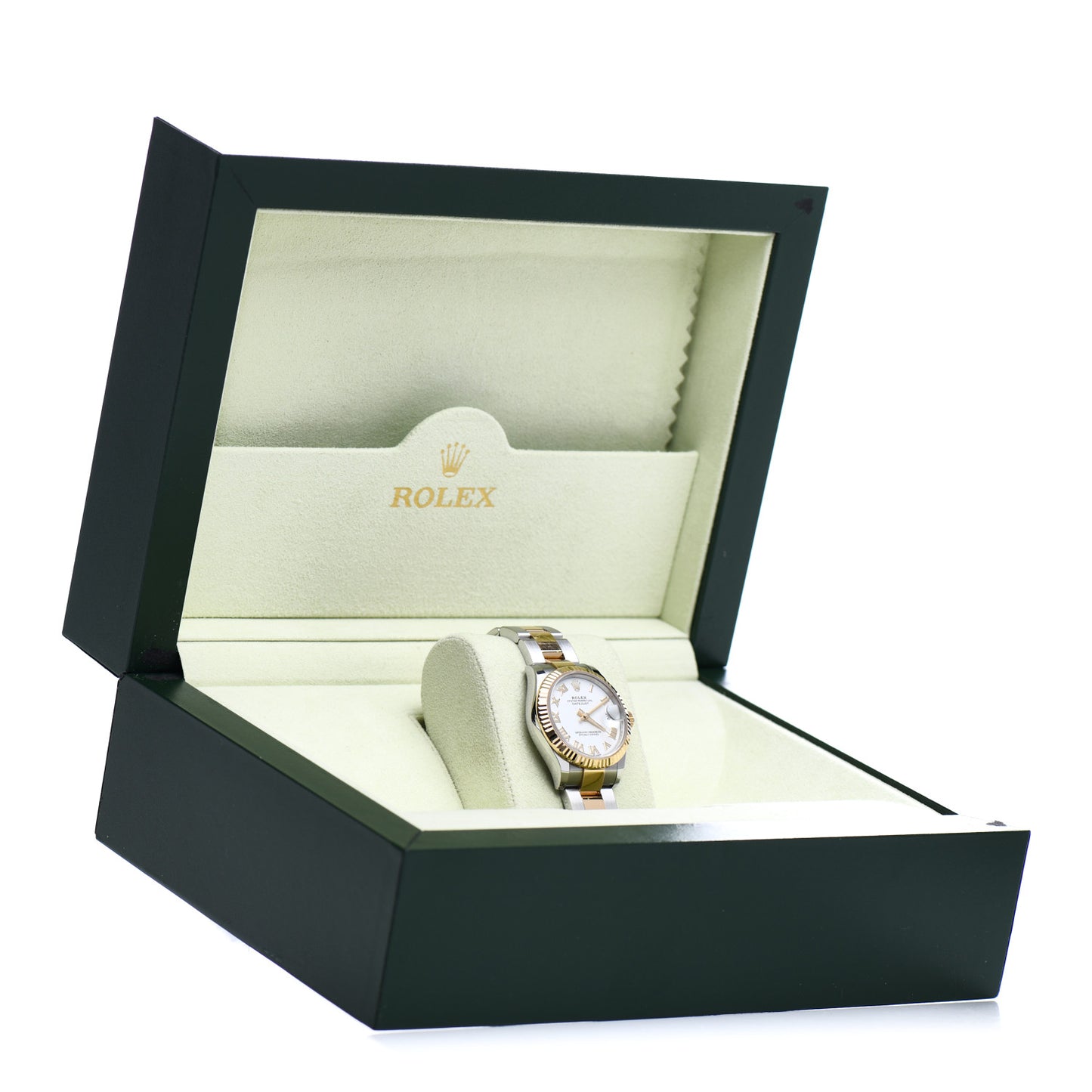 Stainless Steel 18K Yellow Gold 31mm Oyster Perpetual Datejust Watch White Roman 278273