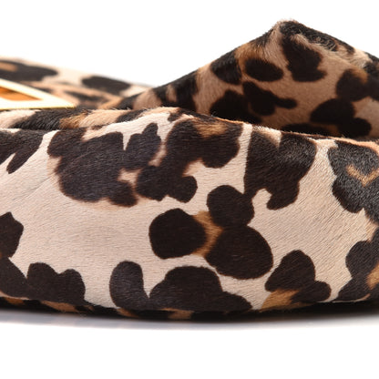 Fendi Vitello Pelo Seta Paisley Leopard Print Baguette Cammello Beige Black 10 of 11