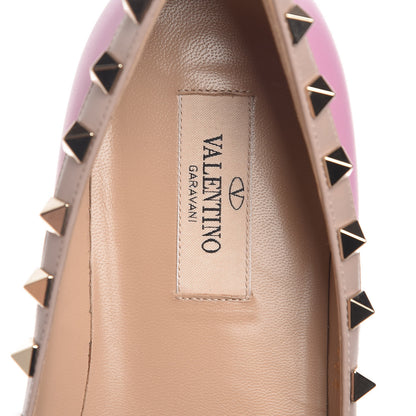Valentino Garavani Calfskin Nappa Rockstud Ballerina Flats 38.5 Giacinto Poudre 9 of 15