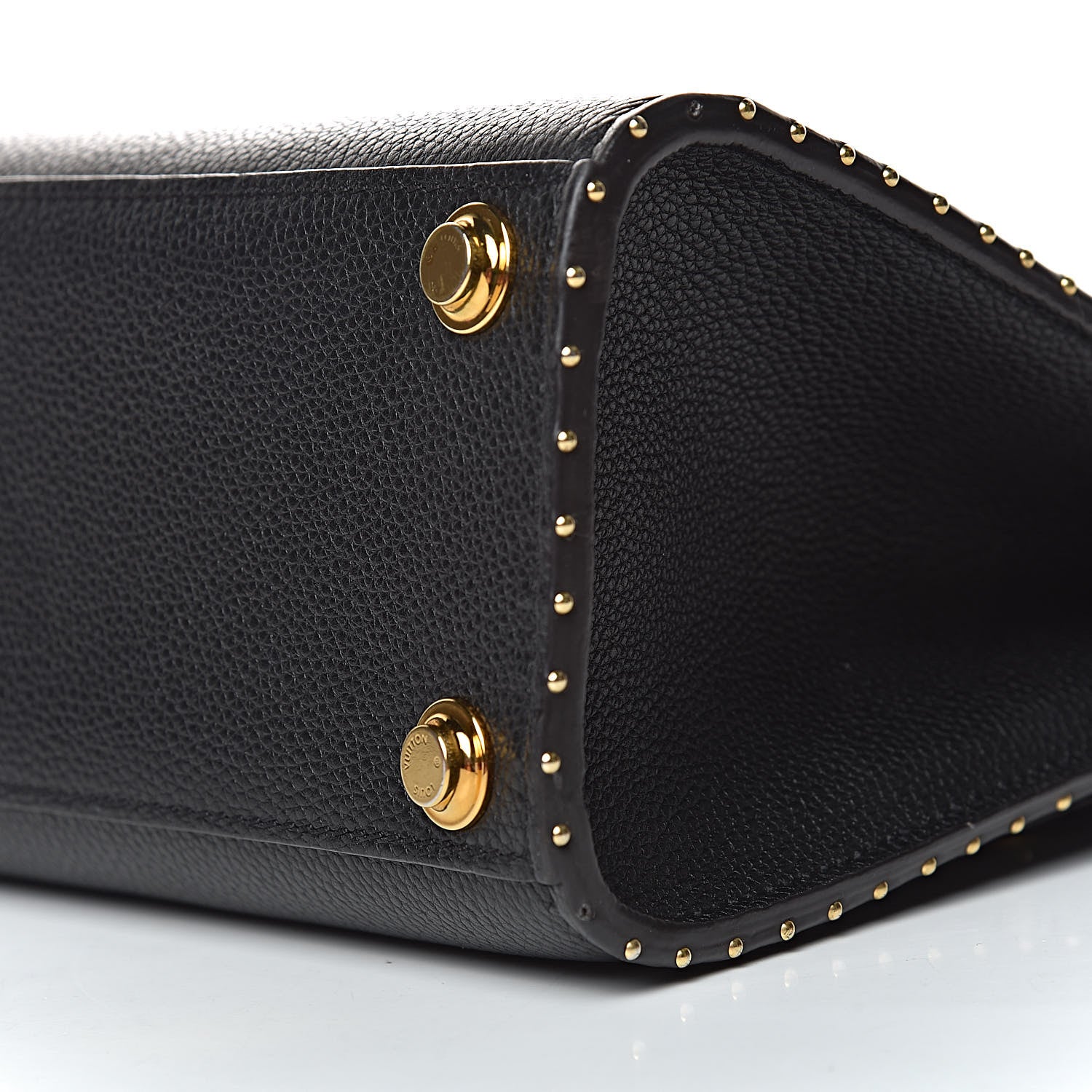 Louis Vuitton Calfskin Taurillon Studded City Steamer One Handle Bag Black 11 of 13