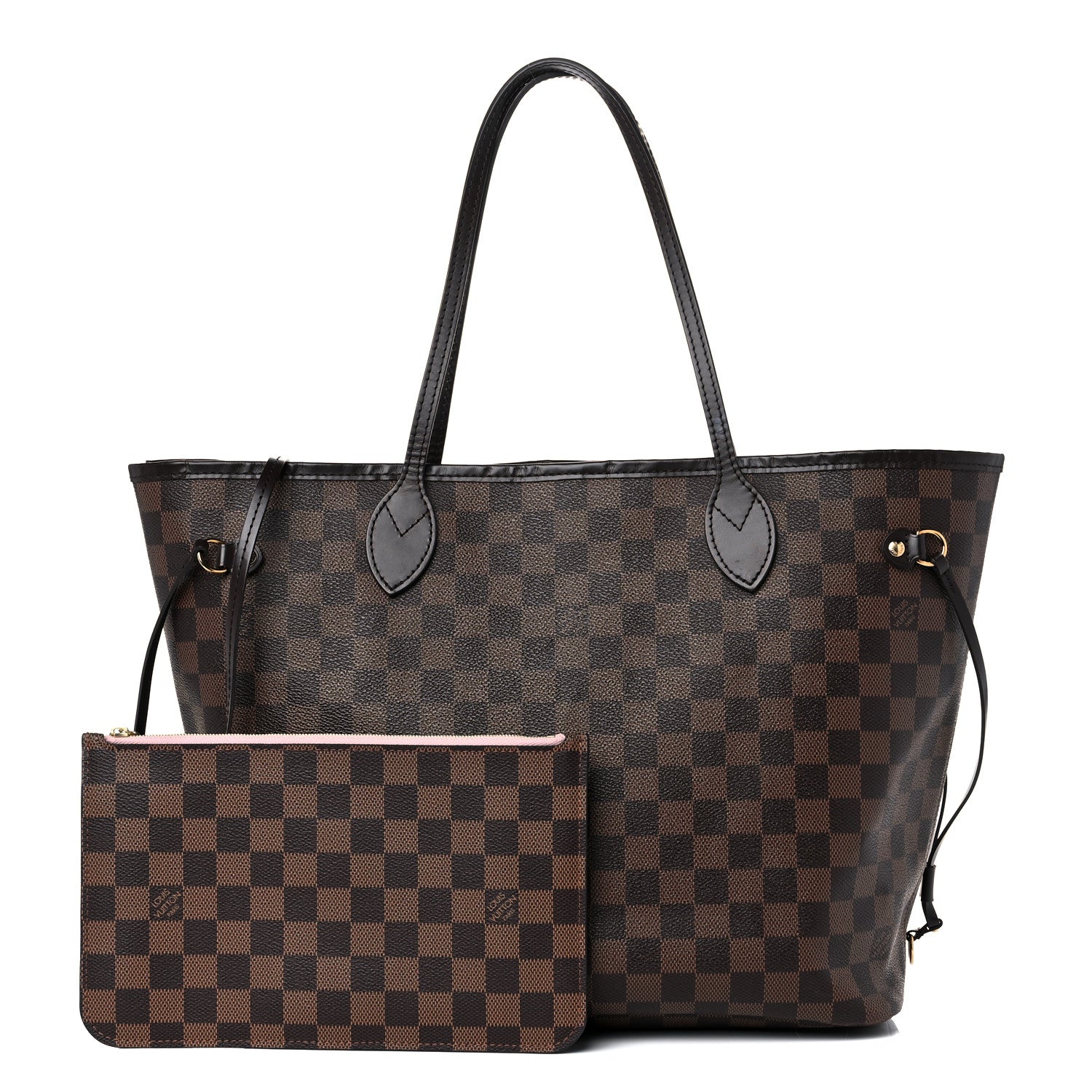 Louis Vuitton Damier Ebene Neo Neverfull MM Rose Ballerine 1 of 23