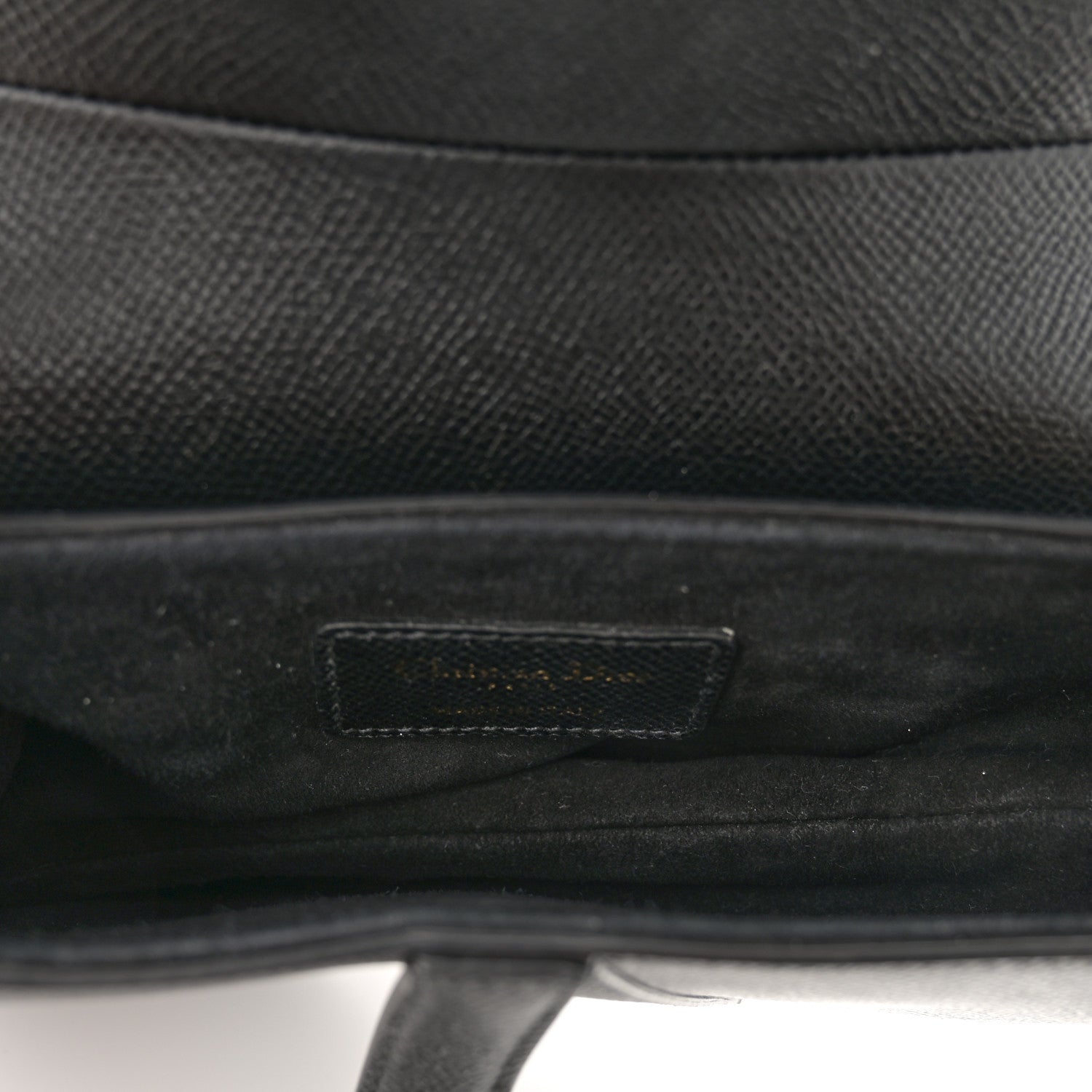 Christian Dior Grained Calfskin Mini Saddle Bag Black 5 of 10